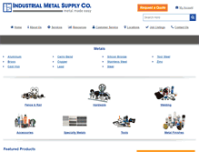 Tablet Screenshot of industrialmetalsupply.com